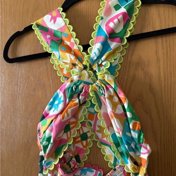 NWT Celia B Colorful Geometric Print Halter Dress - Picture 2 of 10